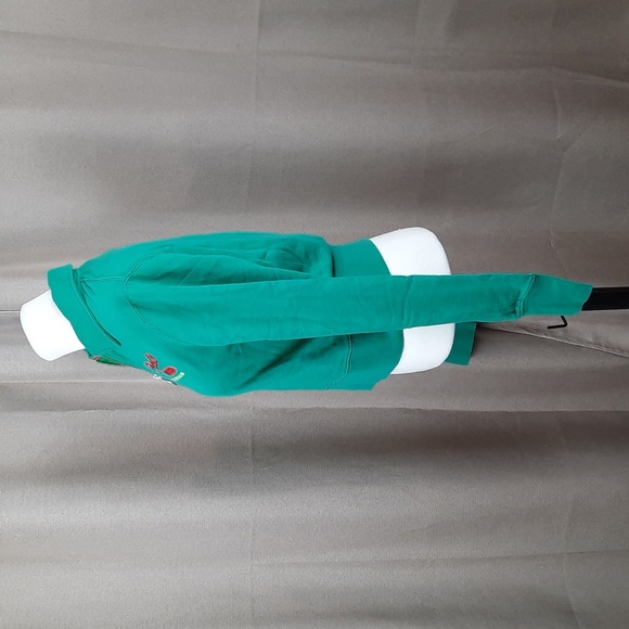 Roots green Bueno cropped quarter zip polo sweatshirt, size small, NWT - Picture 5 of 10